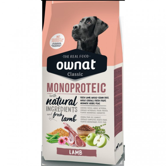 OWNAT Perro Adulto Classic Monoproteico Cordero 4 Kg