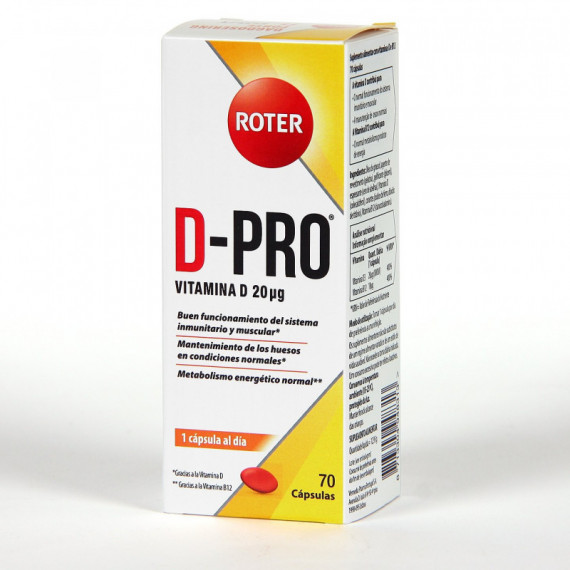 ROTER D-pro Vitamina D 70 Cápsulas
