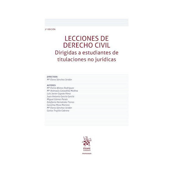 LECCIONES DERECHO CIVIL DIRIGIDAS A ESTUDIANTES TITUL 5ª ED