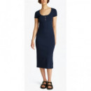 TOMMY HILFIGER - SLIM HENLEY GOLD BTN DRESS - C1G - F|WW0WW43864/C1G