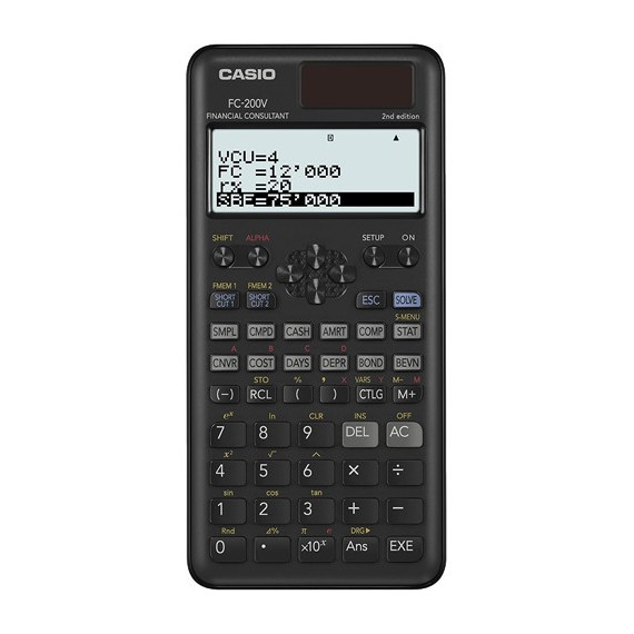 CASIO Calculadora Financiera FC-200V 2nd Edition