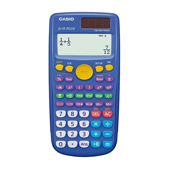 CASIO Calculadora Cientifica FX-55 Plus Azul Solar
