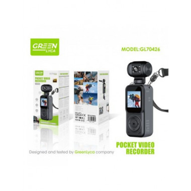 GREEN LYCA Camara Accion Deportiva GL70426 Full Hd 270&ordm; Pantalla 1.5",Con Soporte Para Bicicleta,Res