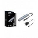 CONCEPTRONIC Hub 4X Usb-A 3.2 + 3X Tip C Con Alimentador y Conector Tipo C Y Usb-A HUBBIES