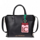 Bolso Shopper con Colgante a Contraste  LOLA CASADEMUNT