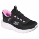Playeras SKECHERS Slip Ins Negras Rosa
