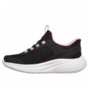 Playeras SKECHERS Slip Ins Negras Rosa