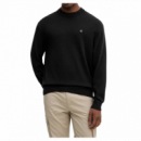 Jersey Calvin Klein negro logotipo bordado flúor PB