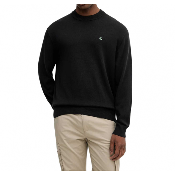 Jersey Calvin Klein negro logotipo bordado flúor PB