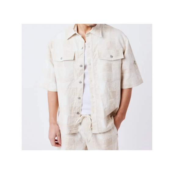 Camisa PxP Jacquard beige PB