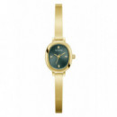 Reloj Penelope Dorado E/verde  GUESS