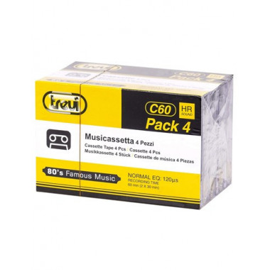 TREVI Pack de 4 Cintas Cassette C60