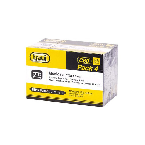 TREVI Pack de 4 Cintas Cassette C60