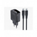 ACEFAST Cargador Red+Cable Tipo C M/M 20W Gan A82 Negro