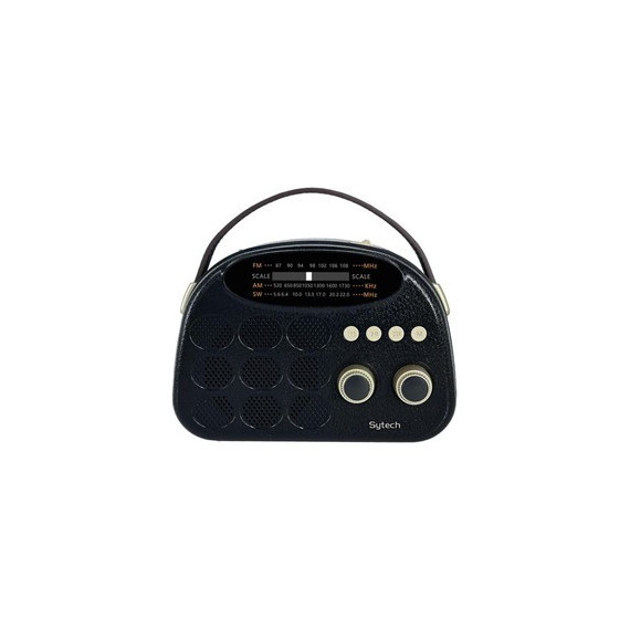 SYTECH Radio Portatil VIntage 4W SY-XV1678BT Con Bluetooth/Usb/Micro SD/ BAteria REcargable Negro