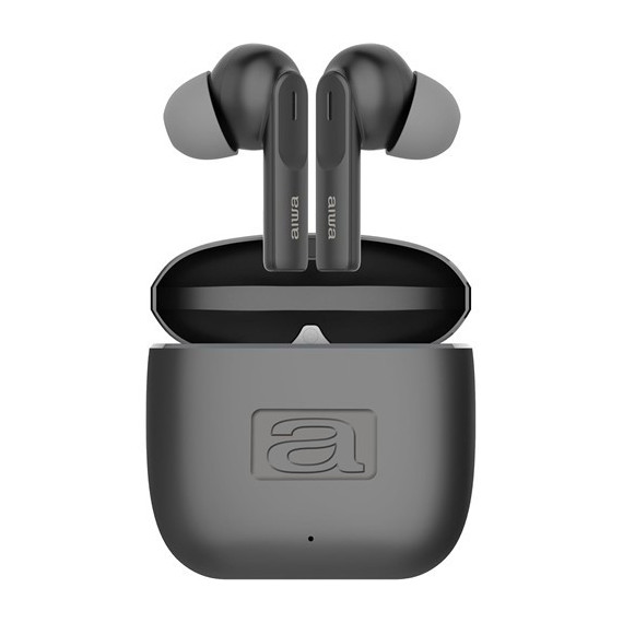 AIWA Auricular Bluetooth Con Base Cargadora Metalica EBTW-200 Negro