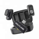 HOLLYLAND Microfono Inalambrico Duo Lavalier Con Conector Tipo C LARK A1 Con Caja