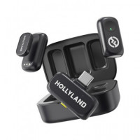 HOLLYLAND Microfono Inalambrico Duo Lavalier con Conector Tipo C Lark A1 con Caja