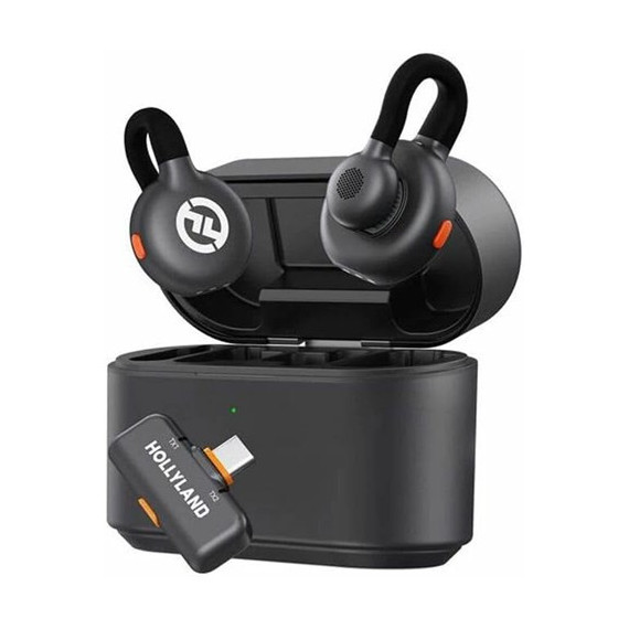 HOLLYLAND Microfono Inalambrico Duo De Solapa Con Conector TIpo C LARK M2S Negro