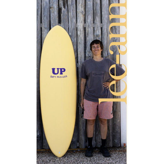 Surfboard UP Lee Ann Curren 6 ́6 Light Orange/dark Green