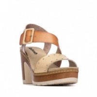 REFRESH Sandalias con Tiras Anchas 175208-BEIGE