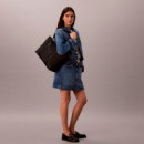 Bolso tote con logo monograma grabado