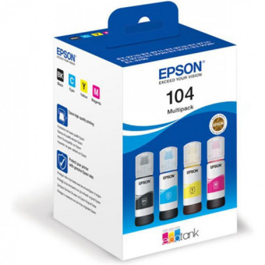 Pack Tinta EPSON Ecotank Botella Ckmy 104