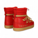 BOTA MEDIA TEXTIL ROJO