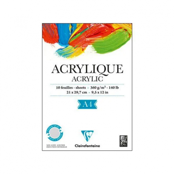 Bloc de Acuarela Encolado A4 360 g 96308C 10 Hojas