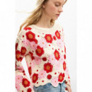 Jersey flores crochet de Desigual