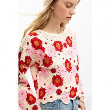 Jersey flores crochet de Desigual