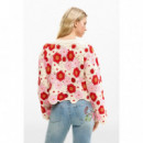 Jersey flores crochet de Desigual