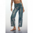 Pantalón vaquero bordados regular de Desigual