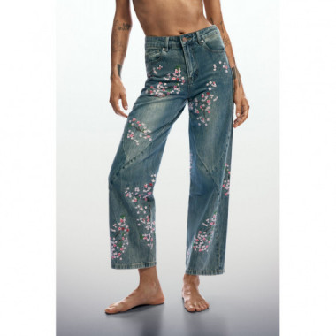 Pantal&oacute;n vaquero bordados regular de Desigual