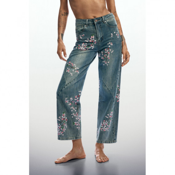 Pantalón vaquero bordados regular de Desigual