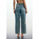Pantalón vaquero bordados regular de Desigual