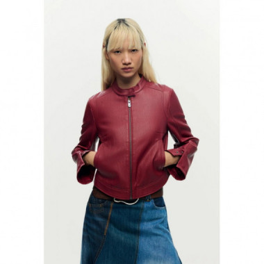 Chaqueta Efecto Piel Combinada de DESIGUAL