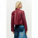 Chaqueta Efecto Piel Combinada de DESIGUAL