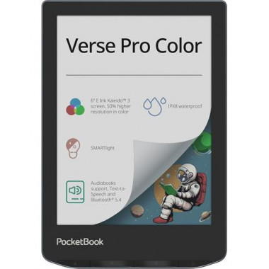 POCKETBOOK Libro Electronico VERSE PRO COLOR 6" 16GB,Bluetooth,SmartLight Stormy Sea