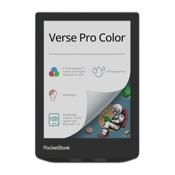 POCKETBOOK Libro Electronico VERSE PRO COLOR 6" 16GB,Bluetooth,SmartLight Stormy Sea
