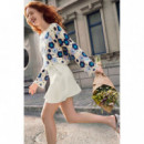 Jersey crochet flores de Desigual