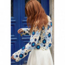 Jersey crochet flores de Desigual