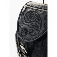 Mini Mochila Acolchada con Grabado Paisley de DESIGUAL