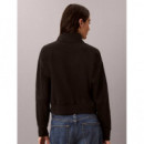 HEAVY JERSEY 1/4 ZIP TOP- GRAPHI BLACK