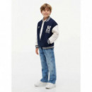 PEANUTS BOMBER JACKET DARK BLUE