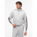 HALF BUTTON DOWN ICE GREY HEATHER