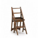 SILLA - ESCALERA FLAMINGO MADERA CAOBA