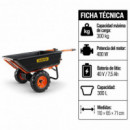 Carretilla Electrica Bateria 300 Litros 300 Kgs 40V/7.5AH TAKUMA
