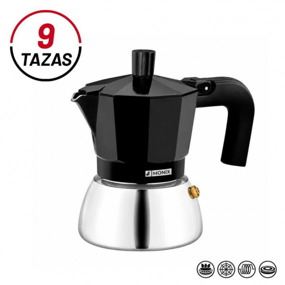 CAFETERA INDUCCIÓN 9 TAZAS INOX MONIX