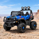 COCHE ELÉCTRICO INFANTIL TODOTERRENO AZUL 12 V 7 AH 4 MOTORES CON MANDO